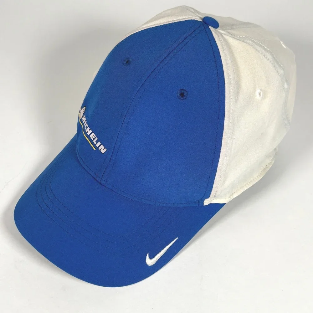 Nike Michelin Man Golf Hat Blue White Adjustable Strapback Baseball Cap